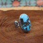 انگشتر فیروزه نیشابوری نقره دست ساز مردانه طرح شایان + حرز امام جواد (ع) - Image 3