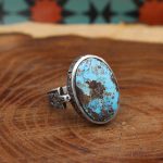 انگشتر فیروزه نیشابوری نقره دست ساز مردانه طرح آریا + حرز امام جواد (ع) - Image 2