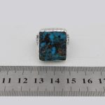 انگشتر فیروزه نیشابوری نقره دست ساز مردانه طرح دانیال + حرز امام جواد (ع) - Image 4