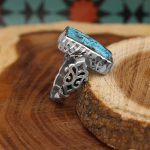 انگشتر فیروزه نیشابوری نقره دست ساز مردانه طرح فرزاد + حرز امام جواد (ع) - Image 3
