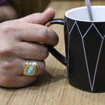 انگشتر فیروزه نیشابوری نقره مردانه دست ساز طرح منصور - Image 4