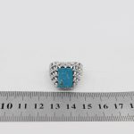 انگشتر فیروزه نیشابوری نقره مردانه طرح ساسان - Image 5