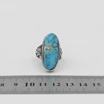 انگشتر فیروزه نیشابوری نقره دست ساز مردانه طرح امان + حرز امام جواد (ع) - Image 5