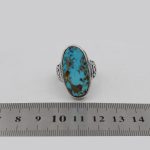 انگشتر فیروزه نیشابوری نقره دست ساز مردانه طرح یاسان + حرز امام جواد (ع) - Image 4