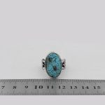 انگشتر فیروزه نیشابوری نقره دست ساز مردانه طرح داراب + حرز امام جواد (ع) - Image 5