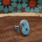 انگشتر فیروزه نیشابوری نقره دست ساز مردانه طرح داراب + حرز امام جواد (ع) - Image 2