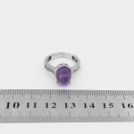 انگشتر آمیتیست نقره زنانه طرح روژان - Image 4