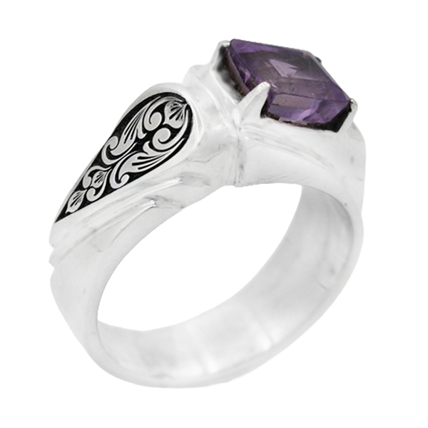 3-1-244ashkan-amethyst-man-ring (1) انگشتر آمیتیست مردانه نقره دست ساز ساده