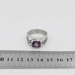 انگشتر آمیتیست نقره مردانه دست ساز طرح اشکان - Image 5