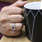 انگشتر آمیتیست نقره مردانه دست ساز طرح اشکان - Image 4