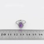 انگشتر آمیتیست نقره زنانه طرح مرسانا - Image 4