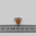 انگشتر عقیق سرخ یمنی نقره زنانه طرح پونه - Image 4