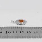 گردنبند عقیق سرخ یمنی نقره زنانه طرح رویال - Image 4