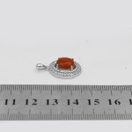 گردنبند عقیق سرخ یمنی نقره زنانه طرح ساناز - Image 4