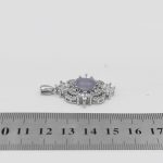 گردنبند عقیق کبود یمنی نقره زنانه طرح خاطره - Image 4