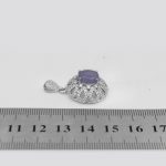 گردنبند عقیق کبود یمنی نقره زنانه طرح مانلی - Image 4