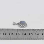 گردنبند عقیق کبود یمنی نقره زنانه طرح رامانا - Image 4