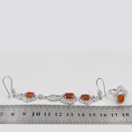 نیم ست عقیق سرخ یمنی نقره زنانه طرح آناهیتا - Image 5