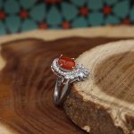 نیم ست عقیق سرخ یمنی نقره زنانه طرح آناهیتا - Image 4