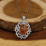 نیم ست عقیق سرخ یمنی نقره زنانه طرح بهناز - Image 4