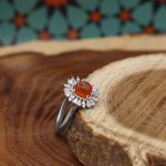 نیم ست عقیق سرخ یمنی نقره زنانه طرح زری - Image 4