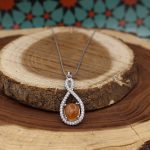 نیم ست عقیق سرخ یمنی نقره زنانه طرح منیژه - Image 2