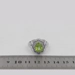 انگشتر زبرجد الماس تراش نقره مردانه دست ساز طرح کیانوش - Image 4