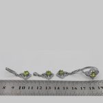 نیم ست زبرجد الماس تراش نقره زنانه طرح سولماز - Image 4