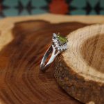 نیم ست زبرجد الماس تراش نقره زنانه طرح دینا - Image 4