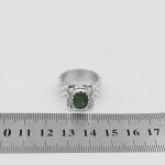 انگشتر زمرد الماس تراش نقره مردانه دست ساز طرح سهیل - Image 5