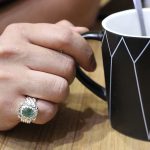 انگشتر زمرد الماس تراش نقره مردانه دست ساز طرح سهیل - Image 4