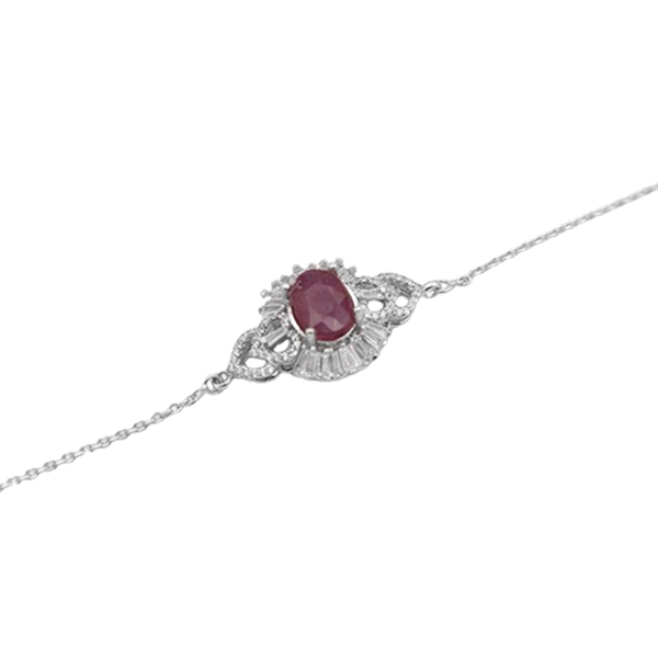 7-4-057red-ruby-nafiseh-bracelet (1) زیباترین دستبند یاقوت سرخ ارزان