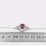 دستبند یاقوت سرخ الماس تراش نقره زنانه طرح نفیسه - Image 4