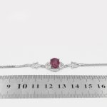 دستبند یاقوت سرخ الماس تراش نقره زنانه طرح ستاره - Image 4