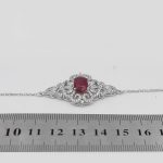 دستبند یاقوت سرخ الماس تراش نقره زنانه طرح نازنین - Image 4