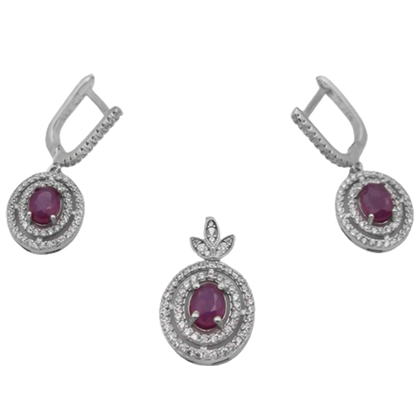 7-7-060red-ruby-maryam-woman-set (1) نیم ست یاقوت سرخ زنانه نقره خاص