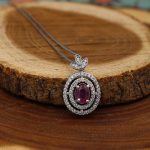 نیم ست یاقوت سرخ الماس تراش نقره زنانه طرح مریم - Image 3