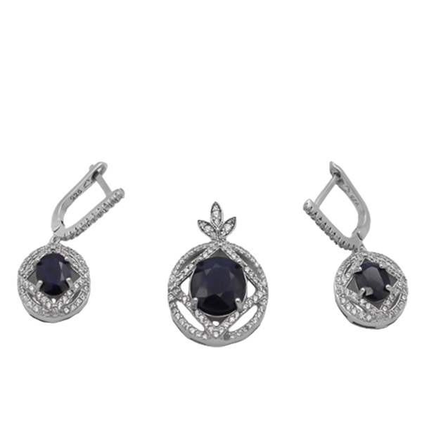 7-7-061burgundy-ruby-samira-woman-set (1) نیم ست یاقوت کبود زنانه نقره