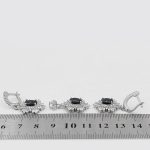 نیم ست یاقوت کبود الماس تراش نقره زنانه طرح رکسانا - Image 4