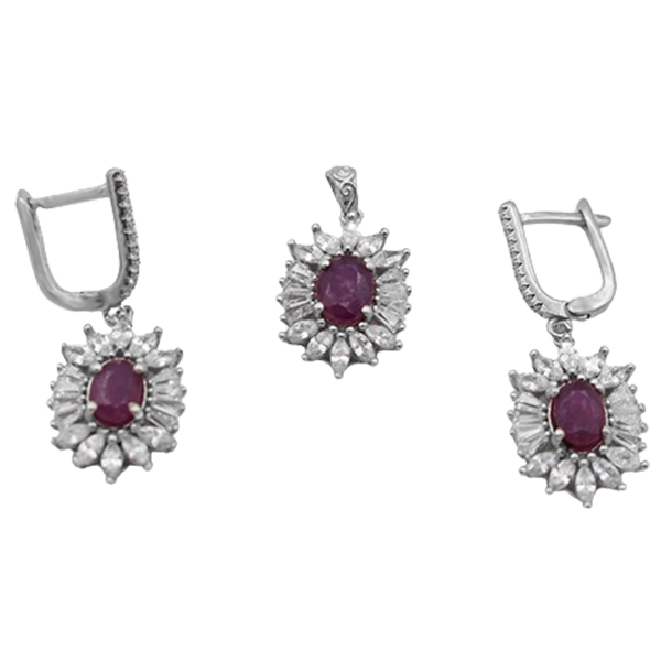 7-7-071red-ruby-mandana-woman-set (1) نیم ست یاقوت سرخ زنانه نقره