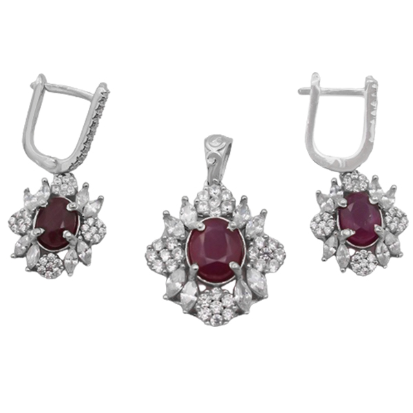 7-7-072red-ruby-yasaman-woman-set (1) نیم ست یاقوت سرخ زنانه نقره