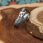 انگشتر الکساندریت الماس تراش نقره مردانه طرح بهزاد - Image 2