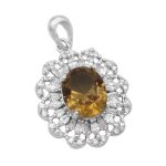 گردنبند الکساندریت الماس تراش نقره زنانه طرح فریال