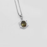 گردنبند الکساندریت الماس تراش نقره زنانه طرح تارا - Image 3