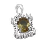 گردنبند الکساندریت الماس تراش نقره زنانه طرح آلارز