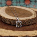 گردنبند الکساندریت الماس تراش نقره زنانه طرح آلارز - Image 2