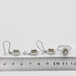 نیم ست الکساندریت الماس تراش نقره زنانه هلیا - Image 5