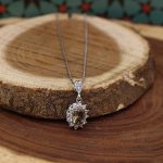 نیم ست الکساندریت الماس تراش نقره زنانه هلیا - Image 2