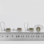 نیم ست الکساندریت الماس تراش نقره زنانه خجسته - Image 5