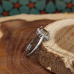 نیم ست الکساندریت الماس تراش نقره زنانه خجسته - Image 2